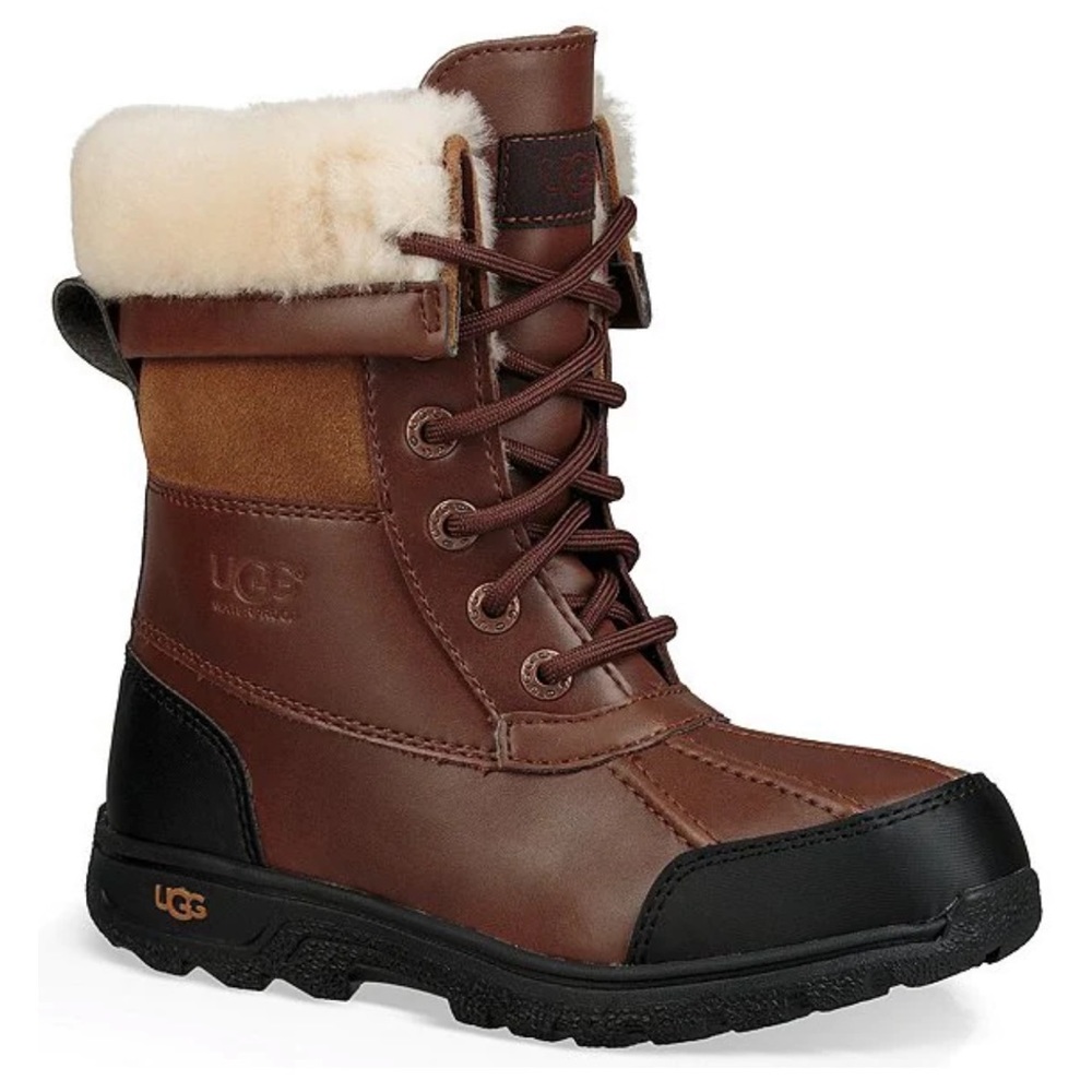 Ugg Youth Butte II Waterproof and Leather Winter Boots Size 3